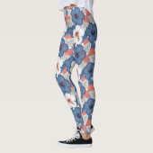 Leggings Motif d'Hibiscus Tropical Côtier (1) (Gauche)