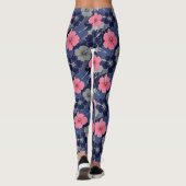 Leggings Motif d'Hibiscus Tropical Côtier (2) (Dos)