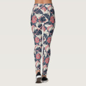 Leggings Motif d'Hibiscus Tropical Côtier (3) (Dos)