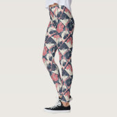 Leggings Motif d'Hibiscus Tropical Côtier (3) (Gauche)