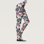 Leggings Motif d'Hibiscus Tropical Côtier (3) (Droite)
