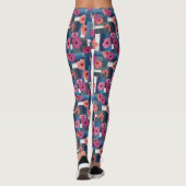 Leggings Motif d'Hibiscus Tropical Côtier (9) (Dos)