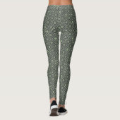 Leggings Motif d'hiver du flocon vert (Dos)
