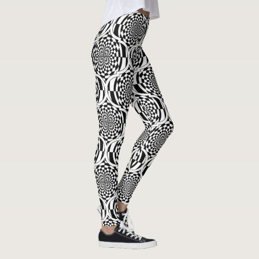 Leggings Motif d'hypnose noir et blanc + vos idées (Droite)