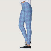 Leggings Motif diamant damier bleu (Gauche)