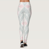 Leggings Motif diamant pastel vert et rose (Dos)