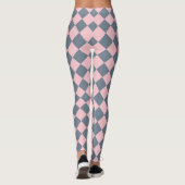 Leggings Motif diamant rose gris Checker (Dos)