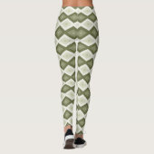 Leggings Motif diamant vert olive (Dos)