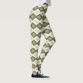 Leggings Motif diamant vert olive (Droite)