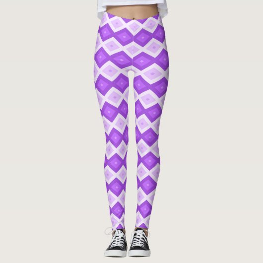 Leggings Motif diamant violet clair (Devant)