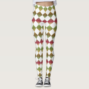 Leggings Motif diamanté coloré à carreaux