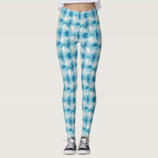Leggings Motif Diamond Sky Blue (Devant)
