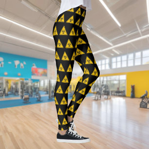 Leggings Motif d'icône de risque biologique