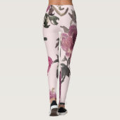 Leggings Motif d'illustration de fleurs d'aquarelle transpa (Dos)