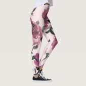 Leggings Motif d'illustration de fleurs d'aquarelle transpa (Droite)