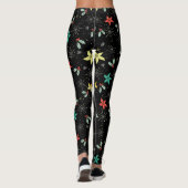 Leggings Motif d'illustration pour les chats et fils soyeux (Dos)