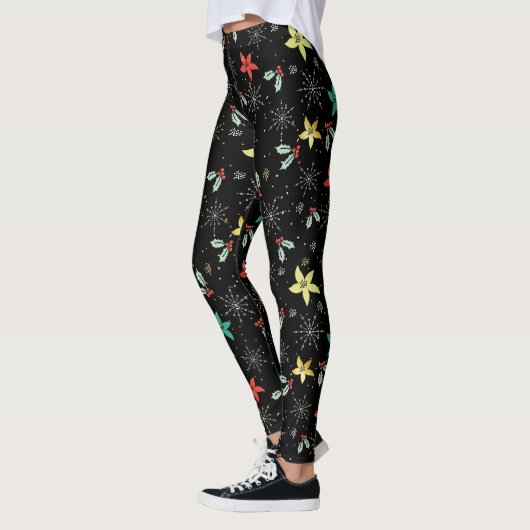Leggings Motif d'illustration pour les chats et fils soyeux (Gauche)