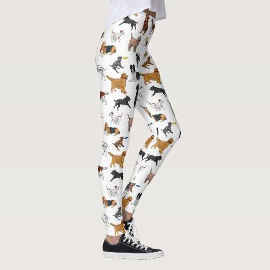 Leggings Motif d'illustrations de chiens mignons (Droite)