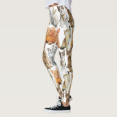 Leggings Motif d'impression chats 01x4 (Gauche)