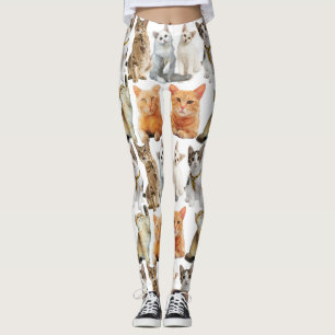 Leggings Motif d'impression chats 01x4