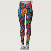 Leggings Motif d'impression couleur vive (Devant)