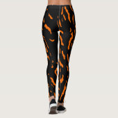 Leggings Motif d'impression d'animal orange tigre unique te (Dos)