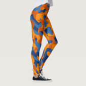 Leggings Motif d'impression du camouflage bleu orange (Droite)