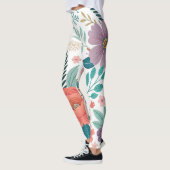 Leggings Motif d'impression floral dynamique (Gauche)