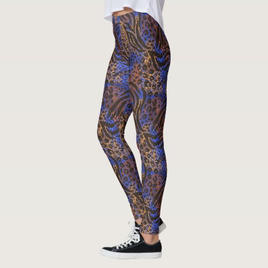Leggings Motif d'impression Leopard et Zebra (Gauche)
