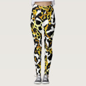 Leggings Motif d'impression Leopard et Zebra Fur (Devant)