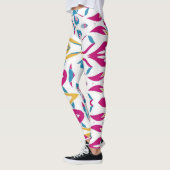 Leggings Motif d'impression multicouleur abstrait (Gauche)