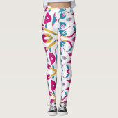 Leggings Motif d'impression multicouleur abstrait (Devant)