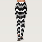 Leggings Motif d'impression noir blanc et gris (Dos)