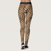 Leggings Motif d'impression Tan Brown et noir (Dos)