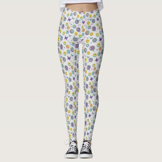 Leggings Motif disco rétro coloré (Devant)