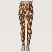 Leggings Motif d'occelot (Devant)