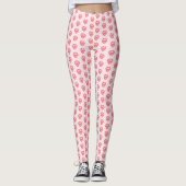 Leggings Motif d'oeuvres de coeur rose et rouge (Devant)