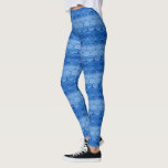 Leggings Motif d'oignon bleu chic<br><div class="desc">Les formes élégantes de l'ogee qui s'imbriquent vont du bleu foncé au bleu clair et au dos. En revanche, la courbe continue S contourne le passage du bleu clair au bleu foncé et au dos. Les formes géométriques peintes en bleu ont un aspect calme et agréable. Les traits de peinture...</div>