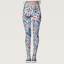 Motif d'oiseau floral d'art folklorique coloré