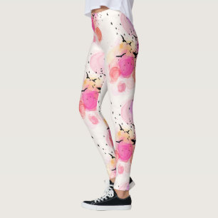 Leggings motif d'oiseaux colorés Abstraits