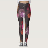 Leggings motif d'oiseaux colorés Abstraits (Devant)