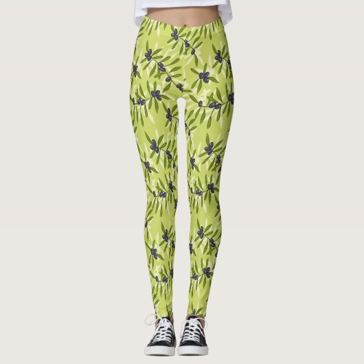 Leggings Motif d'olive (Devant)