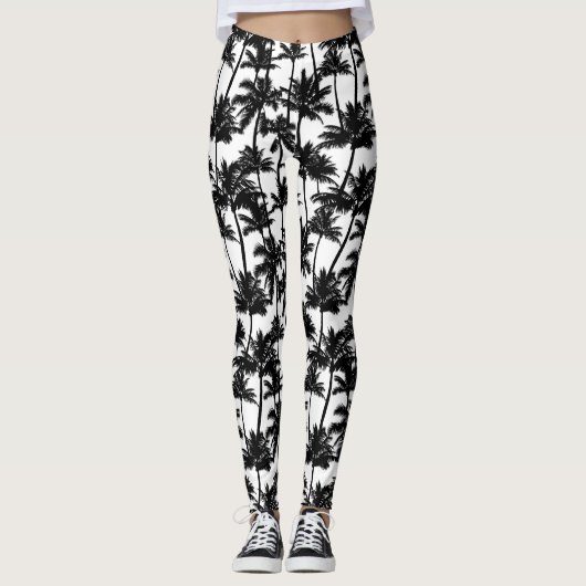 Leggings Motif d'ombre Palm Tree (Devant)