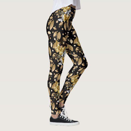 Leggings Motif d'or 06,bw Black BG (Droite)