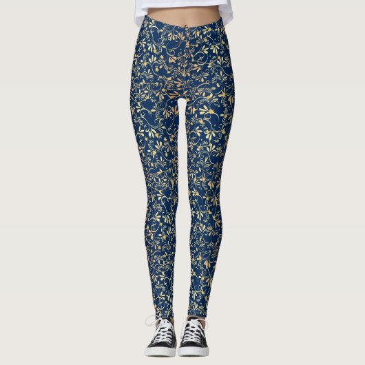 Leggings Motif d'or 08.bw DBlue BG (Devant)