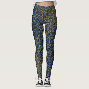 Leggings Motif d'or 09,bw Dblue BG