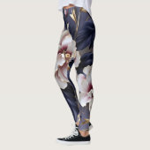 Leggings Motif d'orchidées (Gauche)