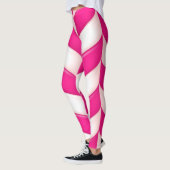 Leggings Motif doux rose mignon de sucre de canne (Gauche)