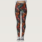 Leggings Motif Dragons Multicolores (Devant)