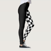 Leggings Motif Drapeau Noir et Blanc À damiers Funky (Droite)